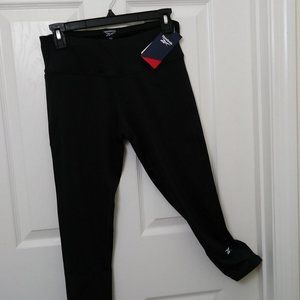 Reebok High Waist Speedwick Cropped Leggings Black Size Medium